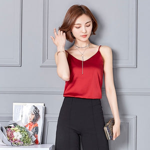 Lisy-Summer Imitation Silk Blouses