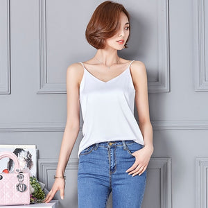 Lisy-Summer Imitation Silk Blouses