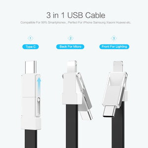 FLOVEME 3 in 1 USB Cable Micro USB